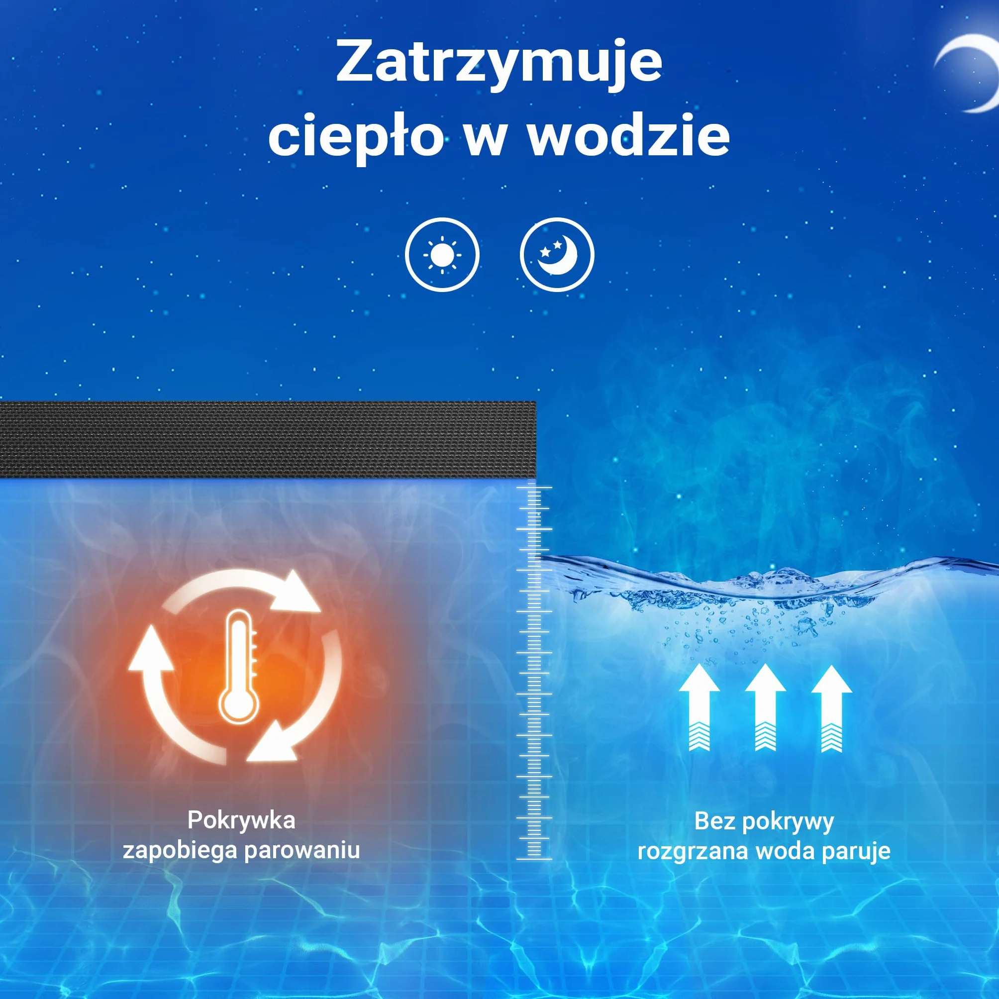 Wiltec Mata solarna do basenu Ø 3,6 m, czarna folia bąbelkowa na basen o grubości 400 µ, okrągła, do podgrzewania wody w basenie