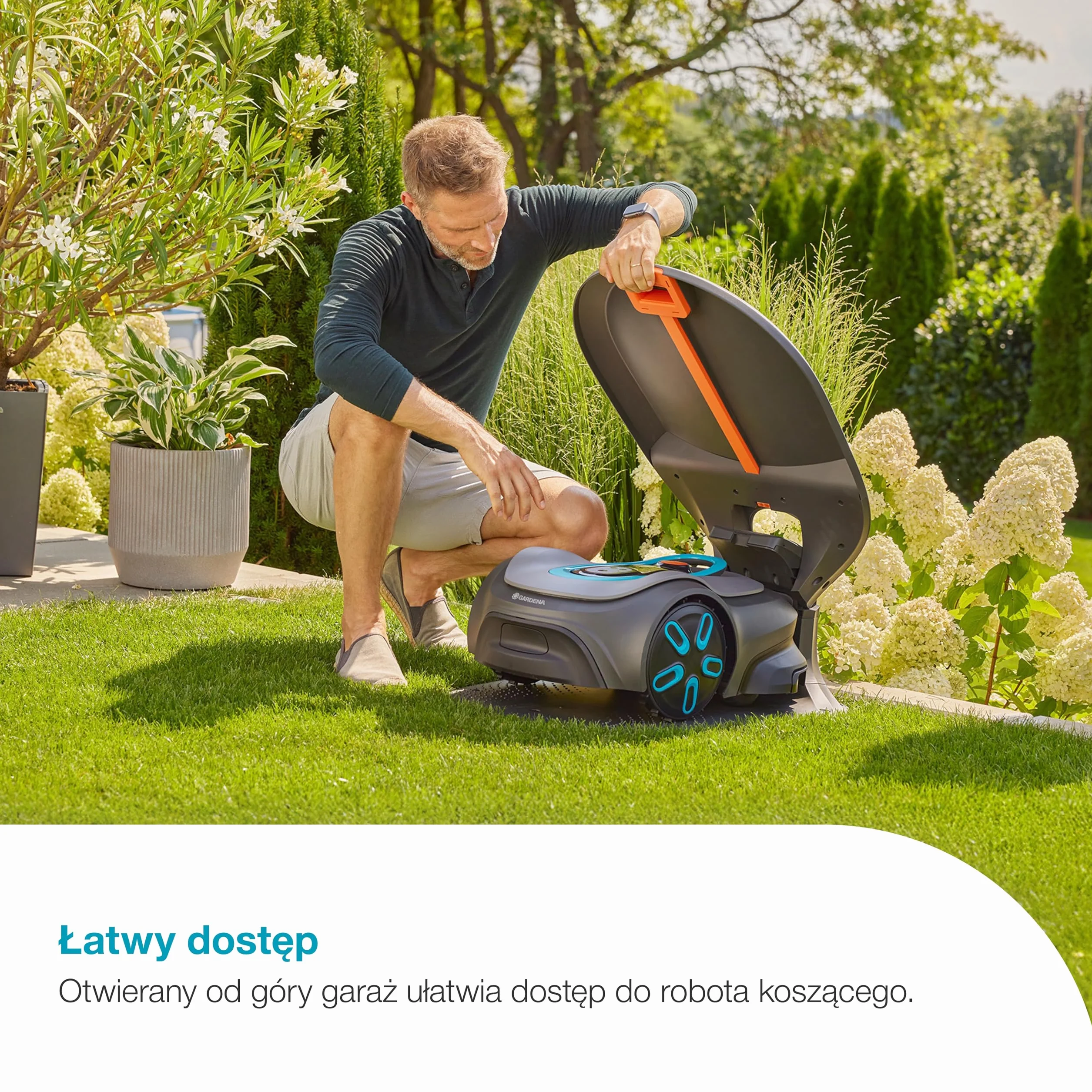 Gardena Automatyczna kosiarka garażowa kompatybilna z SILENO pro max ochrona przed warunkami atmosferycznymi (15025-20)