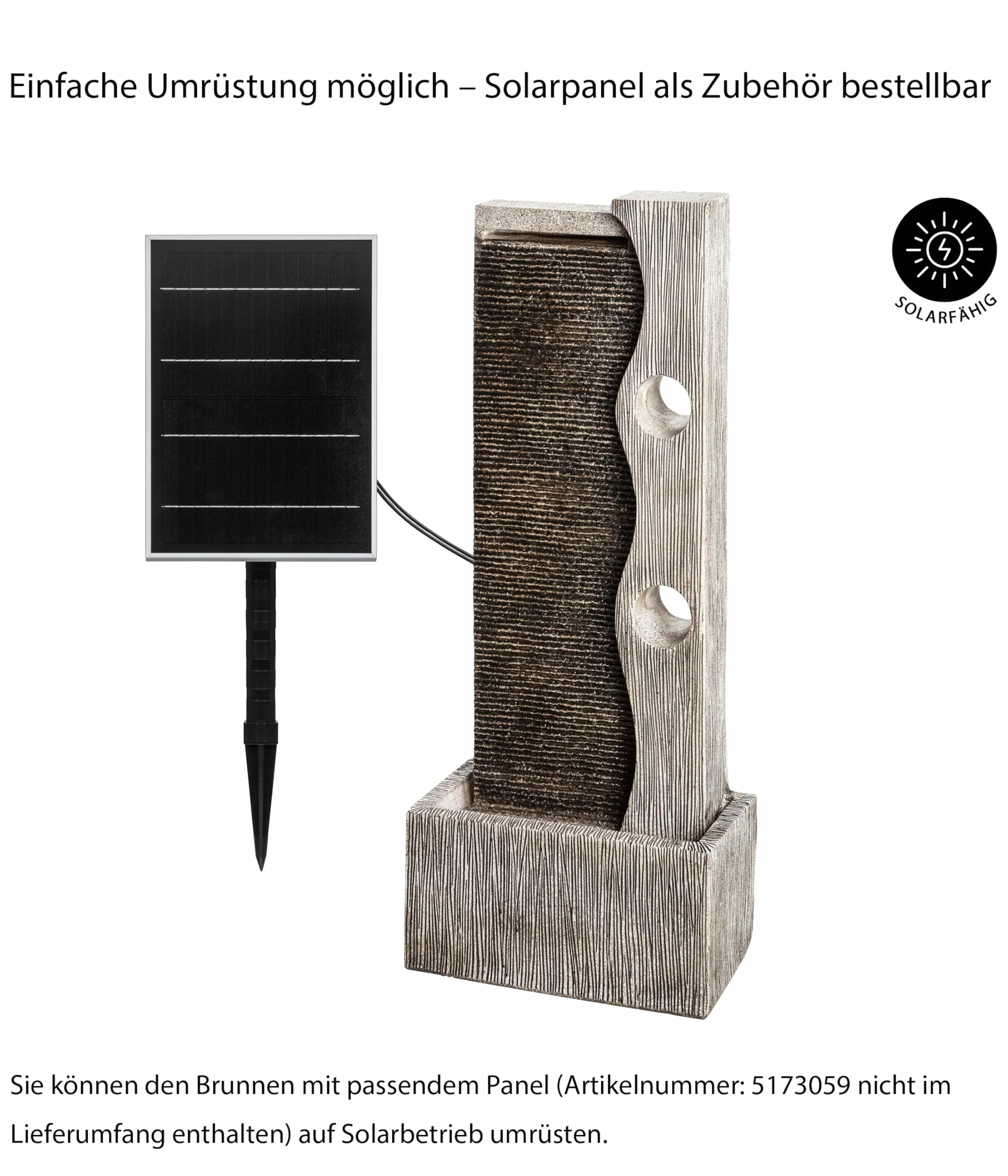Dehner Eclipse Fontanna Ogrodowa, Wielokolorowy, 100 x 40 x 19,8 cm