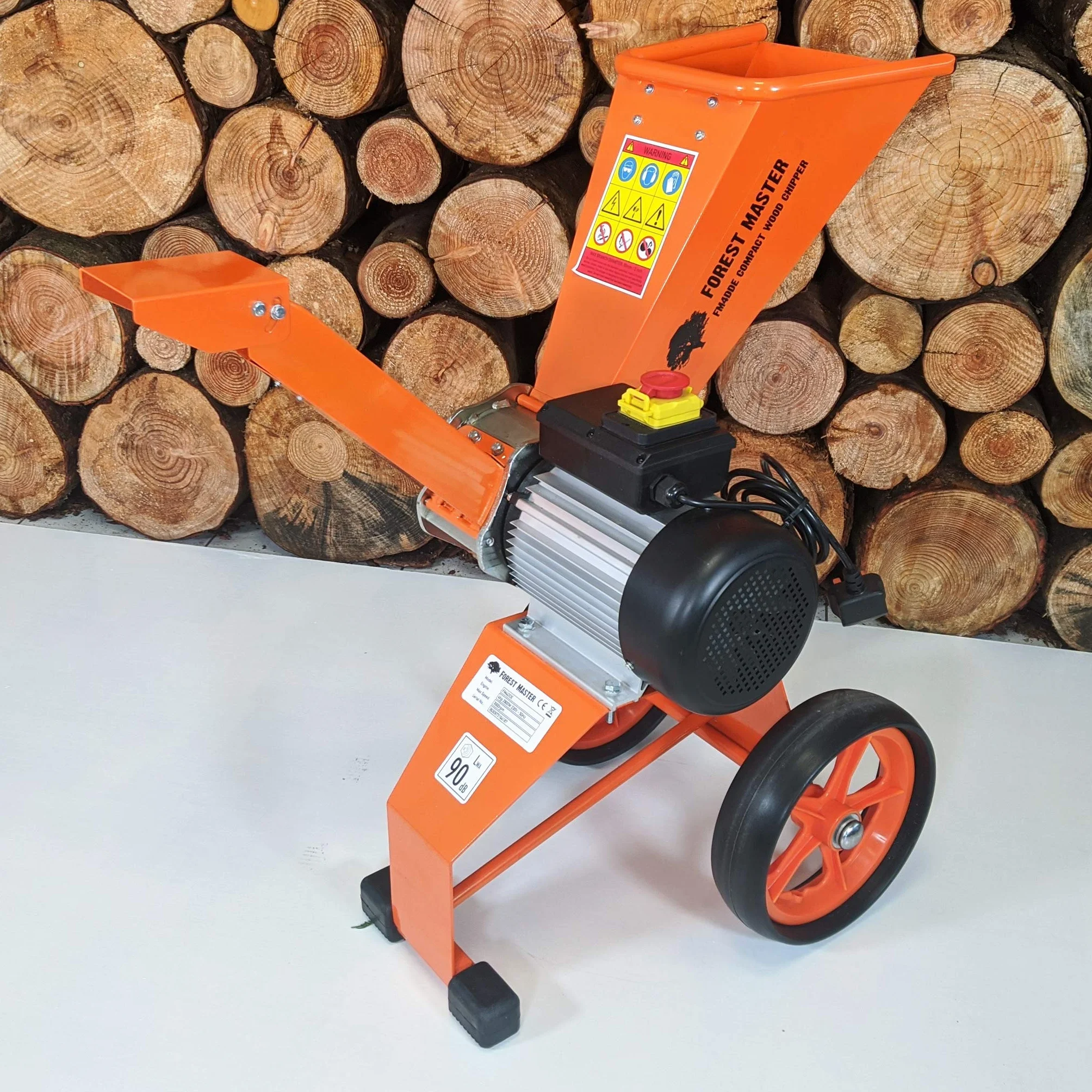 Forest Master FM4DDE Kompaktowy elektryczny rębak do drewna, Rozdrabniacz 2800 W, 4 szt, gałęzi, liście, drewno, rozdrabniacz ogrodowy, rozdrabniacz elektryczny