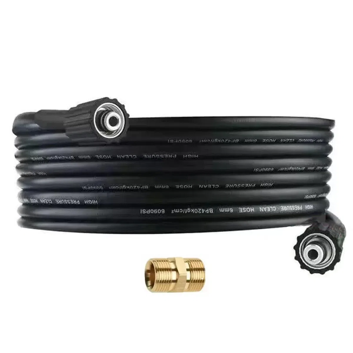 Wąż do myjki wysokociśnieniowej 8 m, M22 x 14 mm, wąż przedłużający, 240 bar, wysokociśnieniowy wąż zastępczy, kompatybilny ze standardem Kärcher M22-14, połączenie z gwintem M22 x 1,5, wtyczka