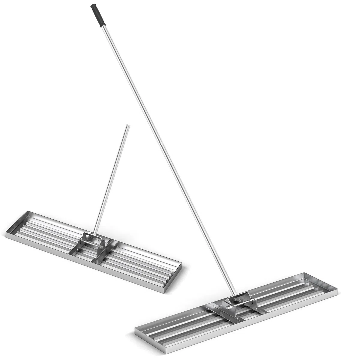 ” x 10” Grabie do wyrównywania trawnika, wytrzymałe metalowe narzędzie do wyrównywania trawnika z 77” ergonomicznym długim uchwytem, narzędzie do poziomowania trawnika, grabie do ogro