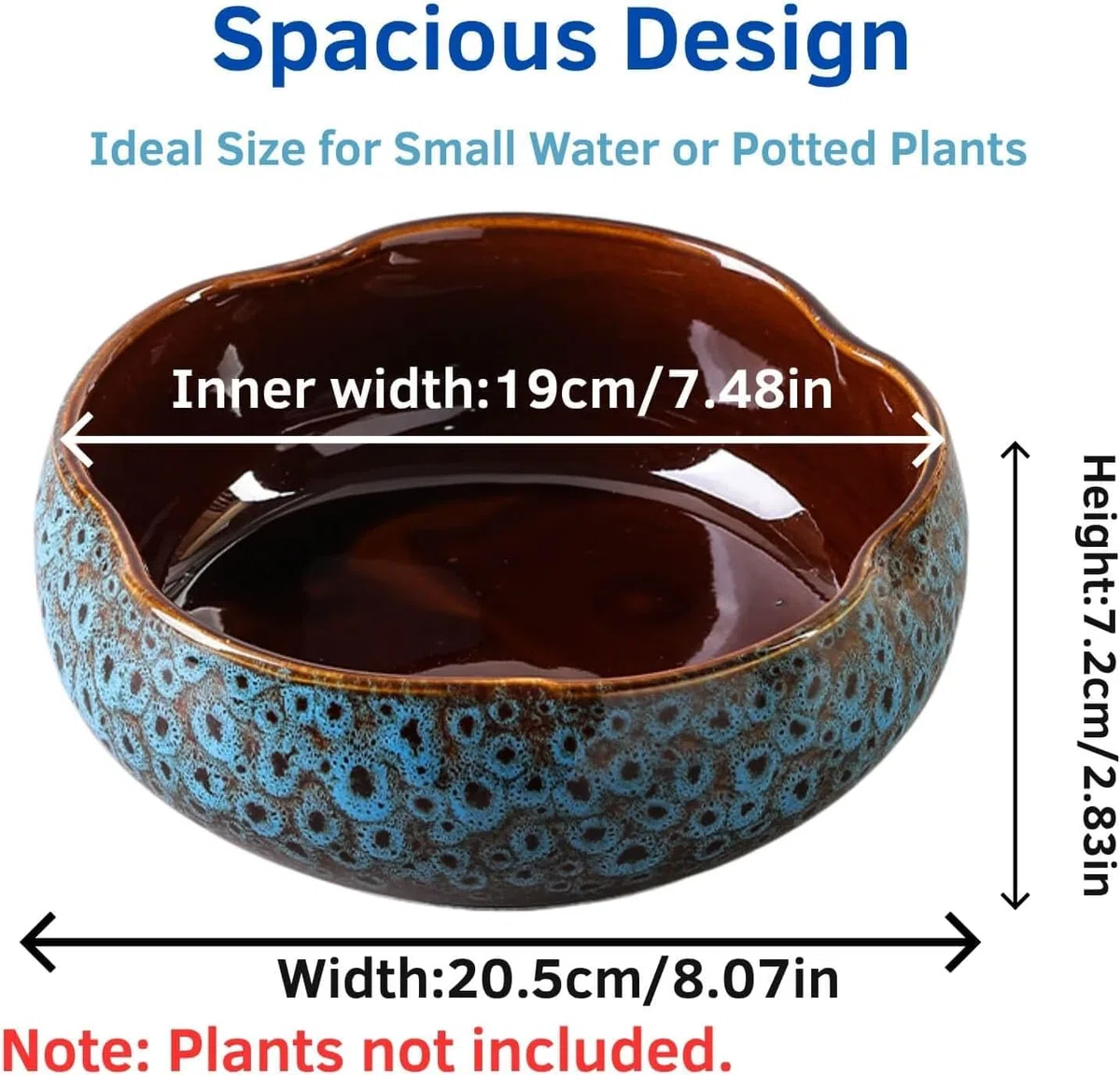 Ceramiczna doniczka z motywem lotosu do hydroponiki wewnętrznej, płytka doniczka w kształcie płatka do sukulentów, bonsai i roślin wodnych, idealna do nasion kwiatu lotosu