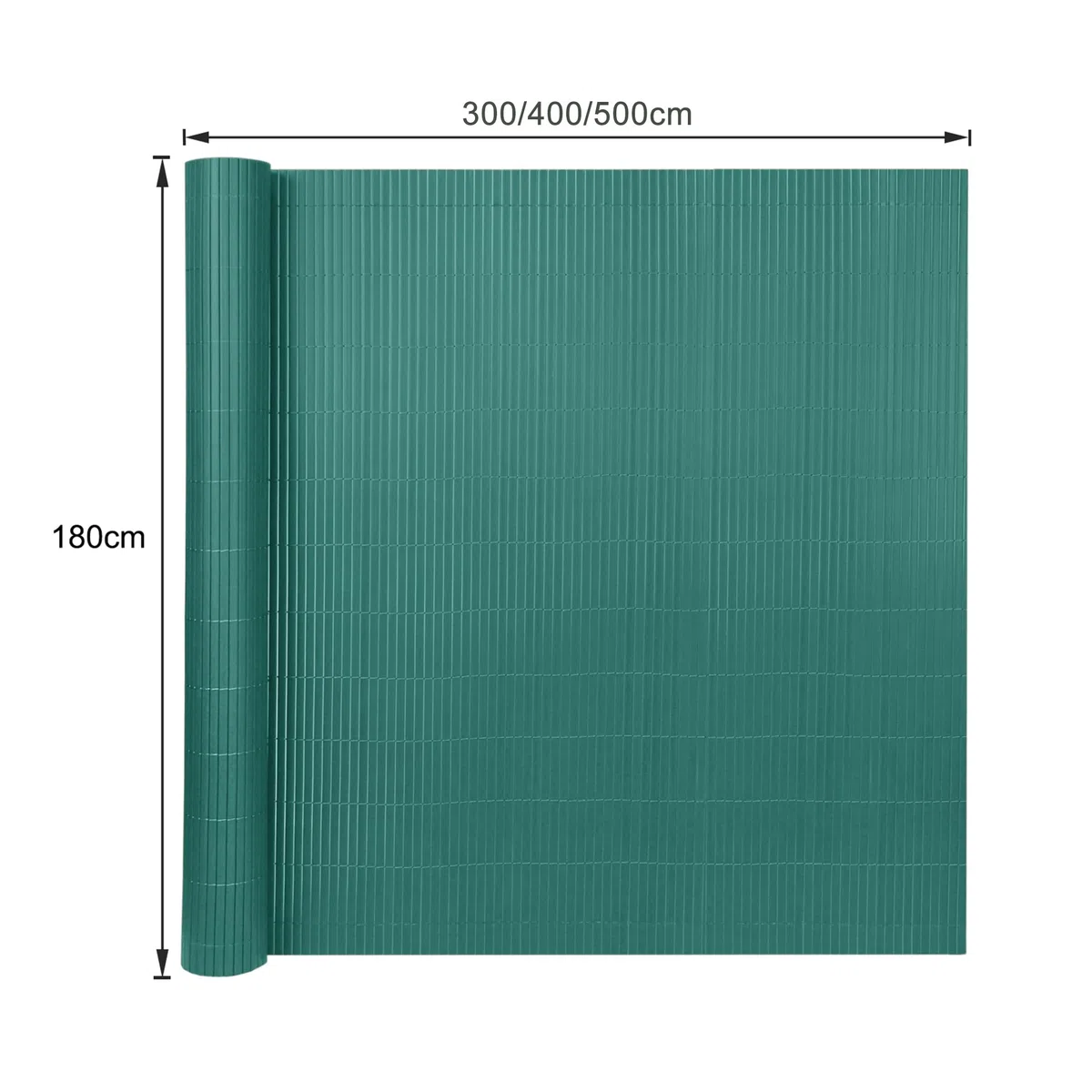 YRHome Mata maskująca z PCW, 180 x 800 cm, stabilna, ogrodzenie balkonowe, ochrona przed wzrokiem, z opaskami kablowymi, ochrona przed wiatrem, odporna na działanie warunków atmosferycznych i promieni UV, na balkon, do ogrodu, na taras, zielona
