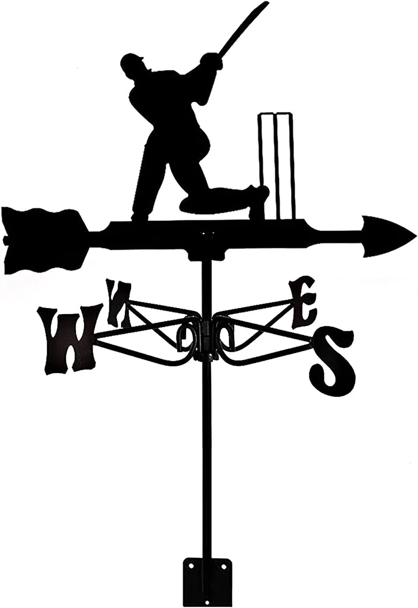 Metalowa wiatrowskaz, wiatrowskaz baseballowy Dekoracyjna wiatrowskaz Weathervane Garden Mount Yard Stake, Iron Weather Vane Farm Trwała scena, narzędzie pomiarowe Budowa palików o