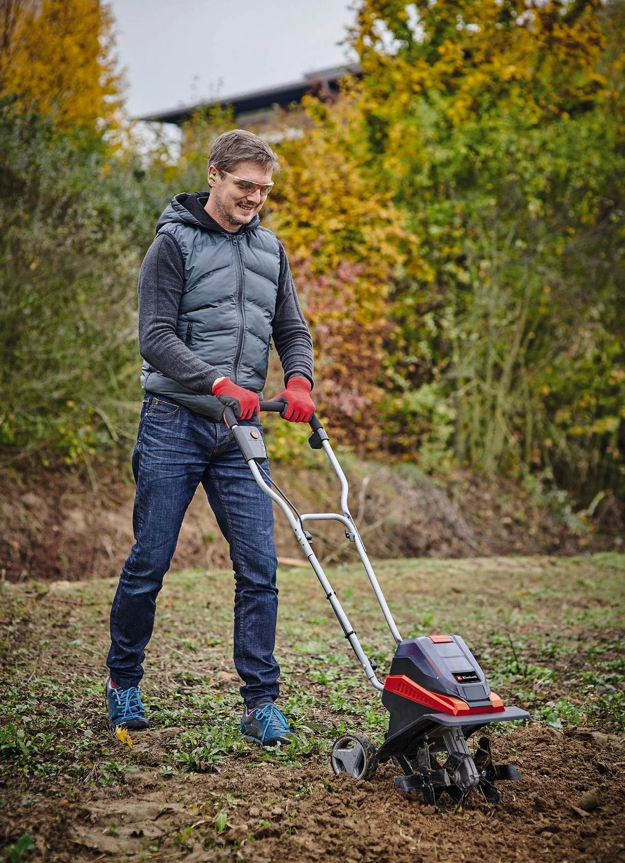 Einhell Glebogryzarka akumulatorowa GE-CR 30 Li-Solo Power X-Change (Li-ion, 36 V, szerokość robocza 30 cm, głębokość robocza 20 cm, 2-punkt. wyłącznik bezpieczeństwa, bez akumulatora i ładowarki)
