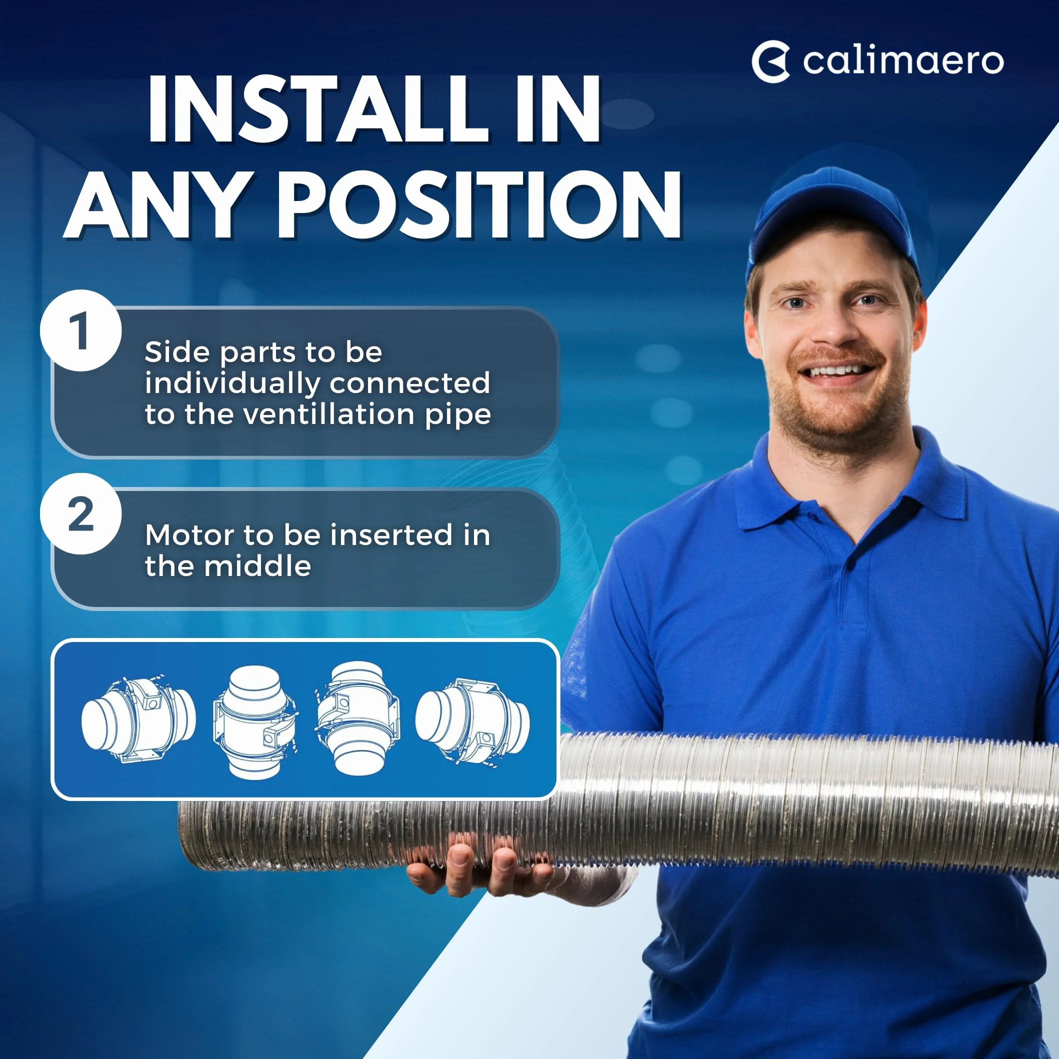 CALIFLOW wentylator rurowy 100mm 198 m³/h 33 W 56 dB
