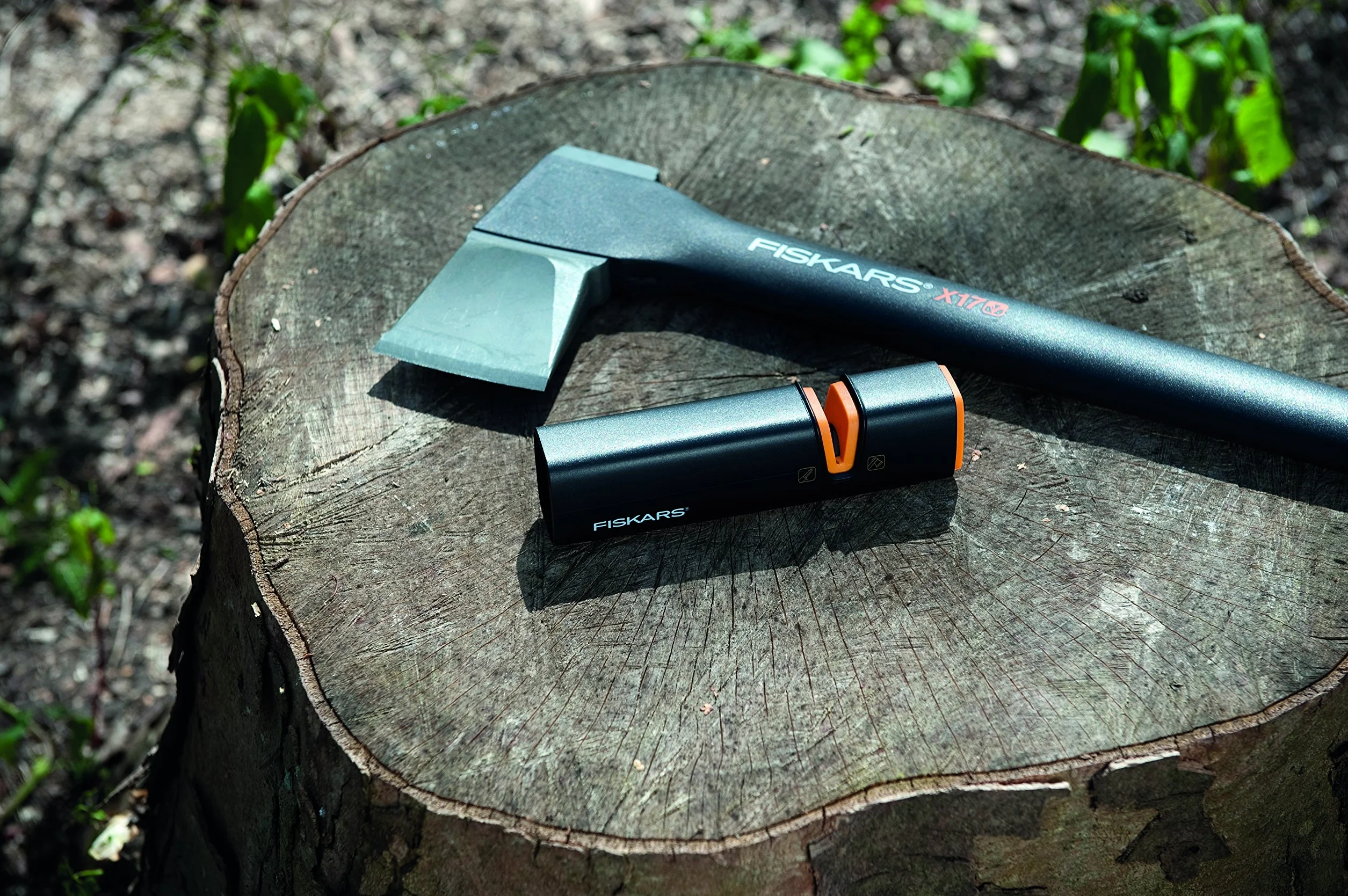 Fiskars Xsharp Ostrzałka do Siekier i Noży, Czarny / Pomarańczowy, 16,5 x 3,7 cm