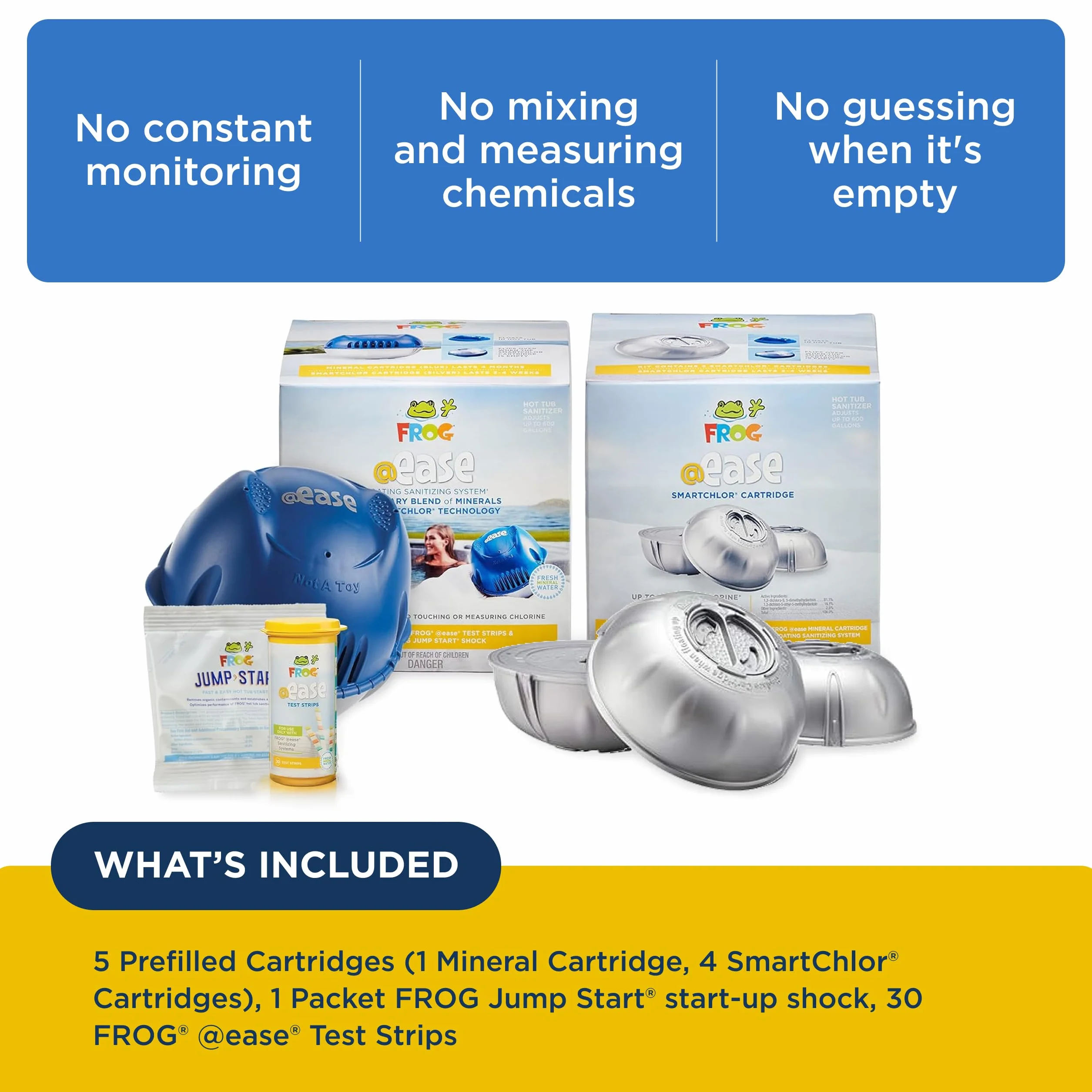 FROG @ease Floating Sanitizing System plus SmartChlor Cartridge 3-pak, zestaw