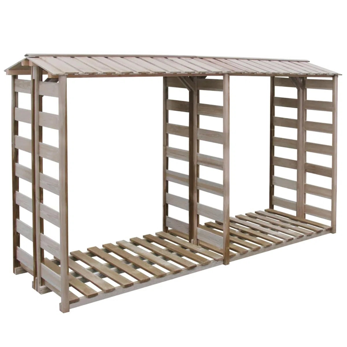 Homgoday Domek narzędziowy na zewnątrz, schowek na drewno szopa 300 x 90 x 176 cm Impregnowana sosna, szopa ogrodowa pokrywa kosza, narzędzia do domku, gospodarstwa rolnego i podwórka