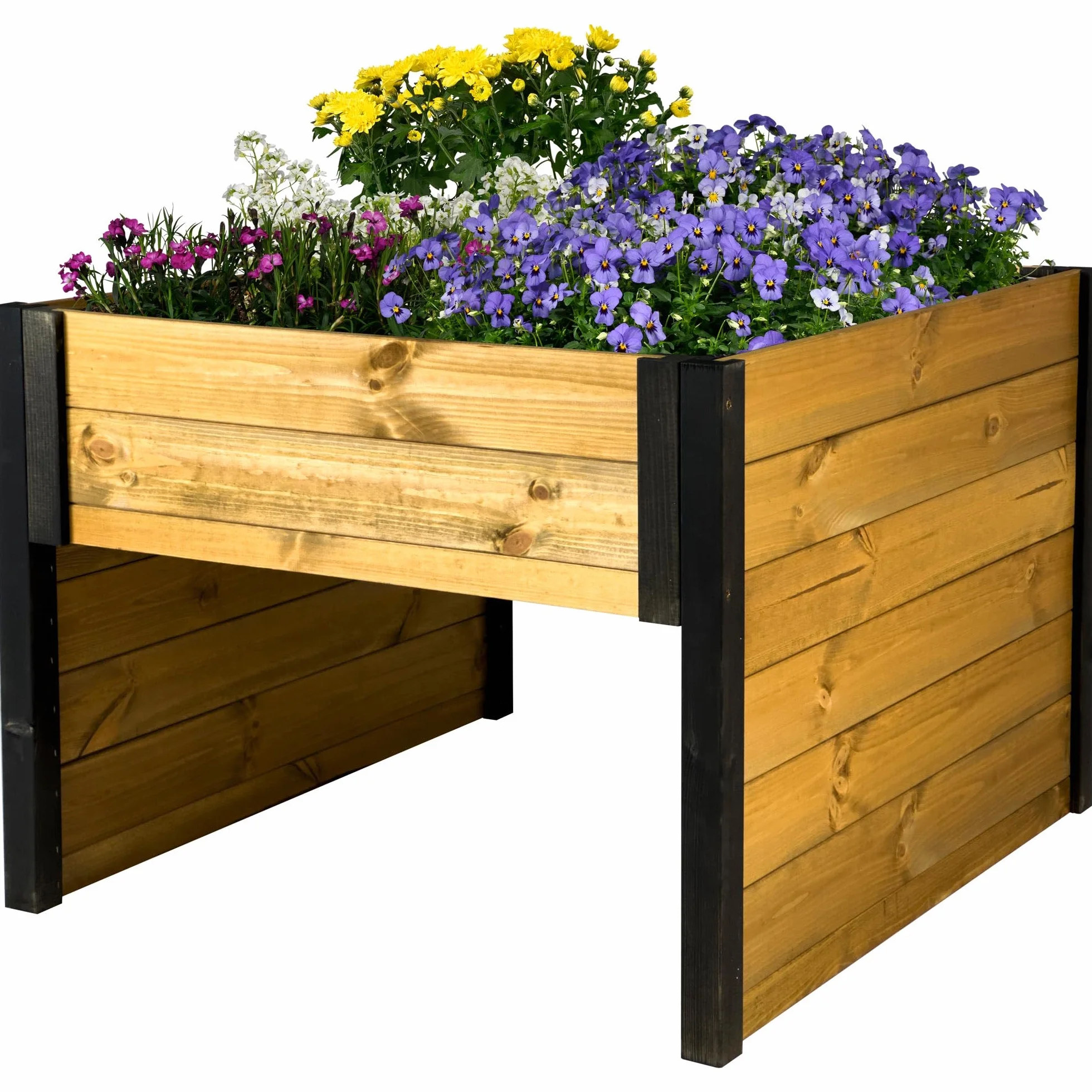 dobar garaż dla robota koszącego z drewna 79 x 73 x 56 cm czarno-brązowy