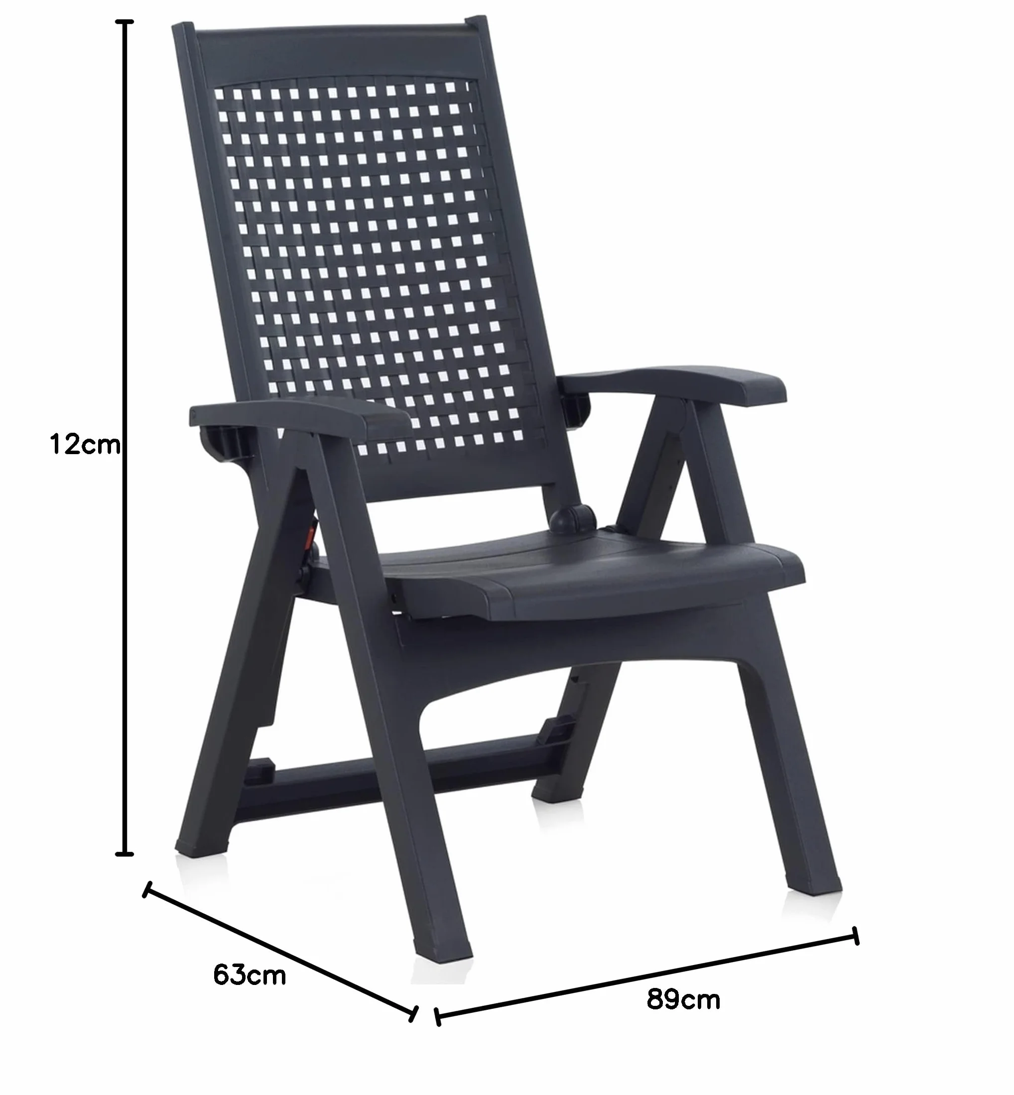 Fotele ogrodowe Metal Antracyt 108 x 85 x 63 cm