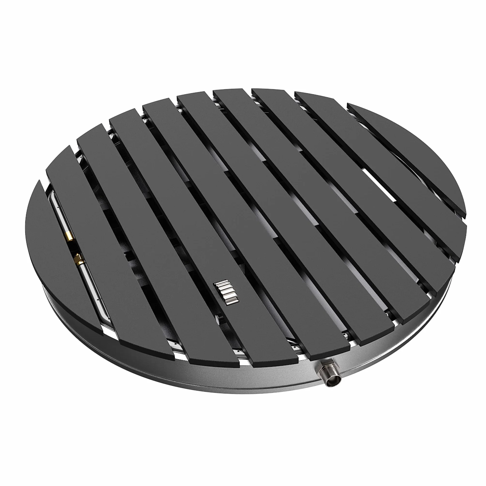XMTECH Prysznic ogrodowy z kompozytu WPC, antypoślizgowy, 70 cm, okrągły
