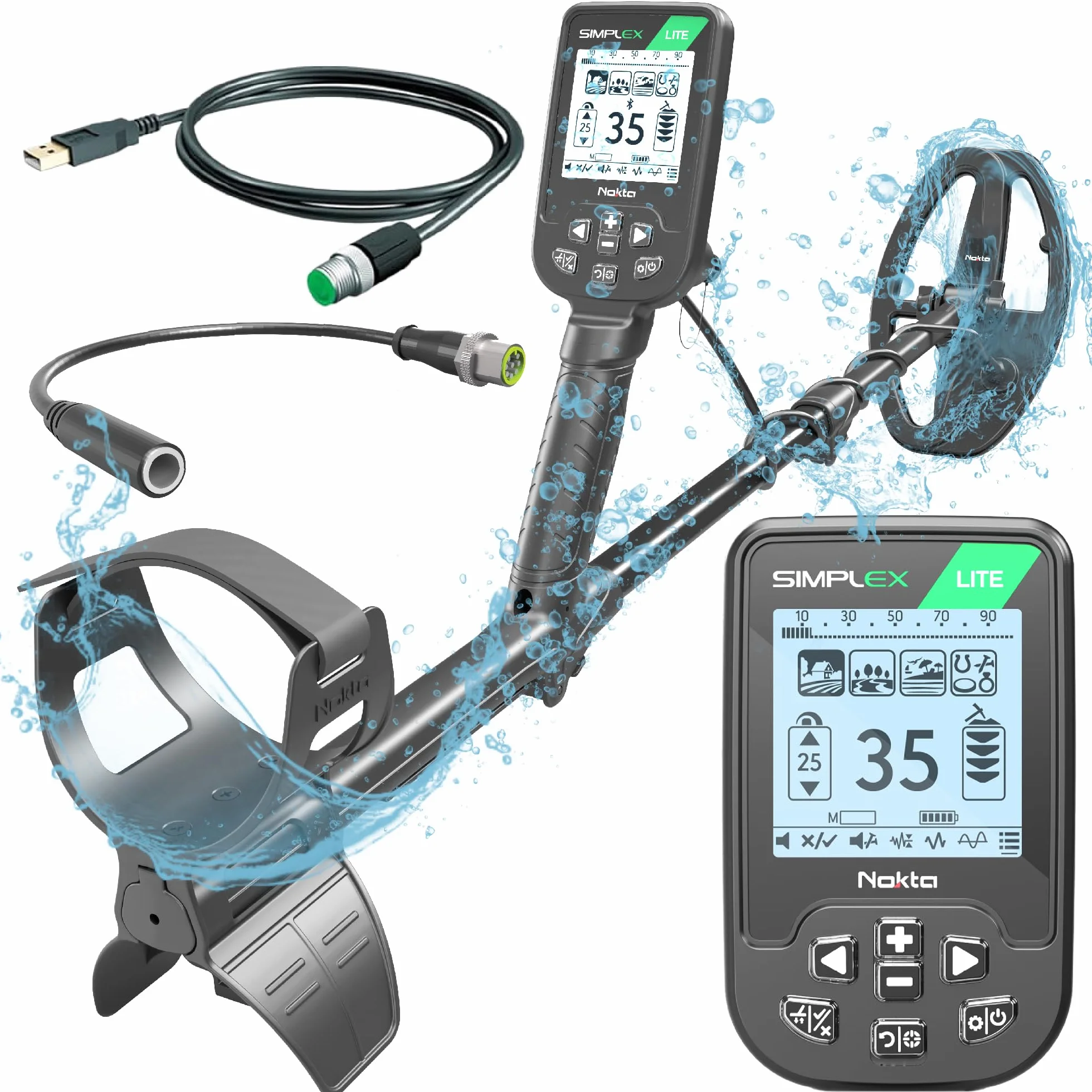 Nokta Simplex Lite wykrywacz metalu z wodoodporną cewką DD 24 cm