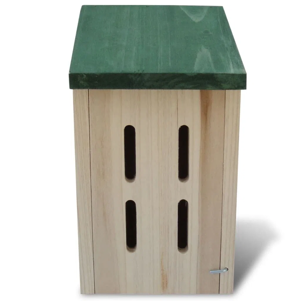 Domki dla motyli z drewna, zestaw 8 sztuk, 14 x 15 x 22 cm, budka lęgowa z zawieszką, do ogrodu, na balkon, taras, dach pogodowy