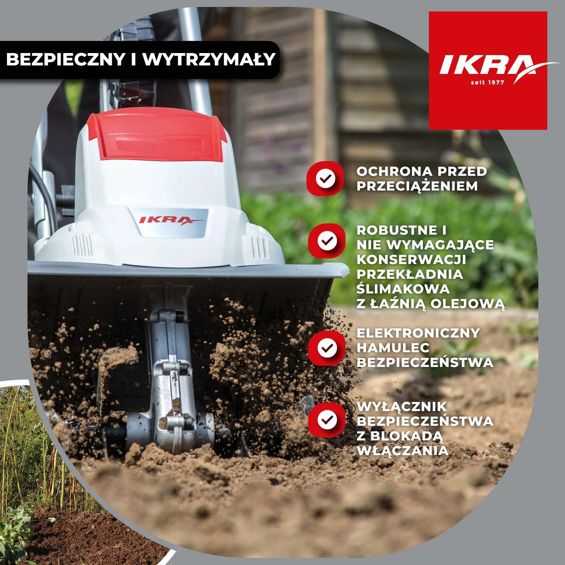 IKRA Glebogryzarka elektryczna IEM 800 S 800 W 30 cm