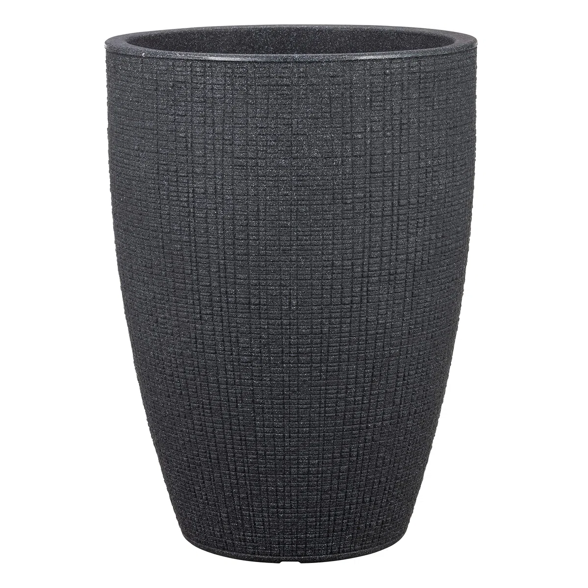Scheurich Barceo High 54, wysoka donica/doniczka na rośliny, okrągła, kolor: Stony Black, wyprodukowana z tworzywa sztucznego pochodzącego z recyklingu, do użytku na zewnątrz