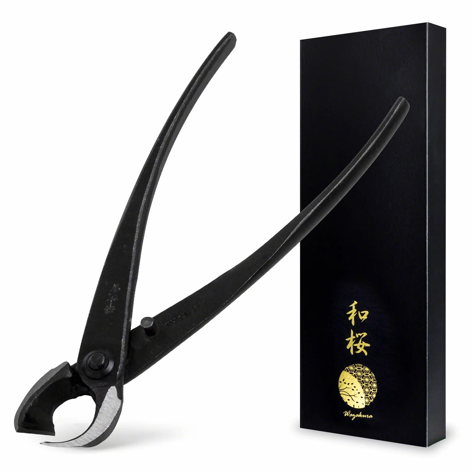 Wazakura Ręcznie kuty wklęsły nóż do gałęzi 8" (200 mm) MADE IN JAPAN (prosta krawędź czarna)