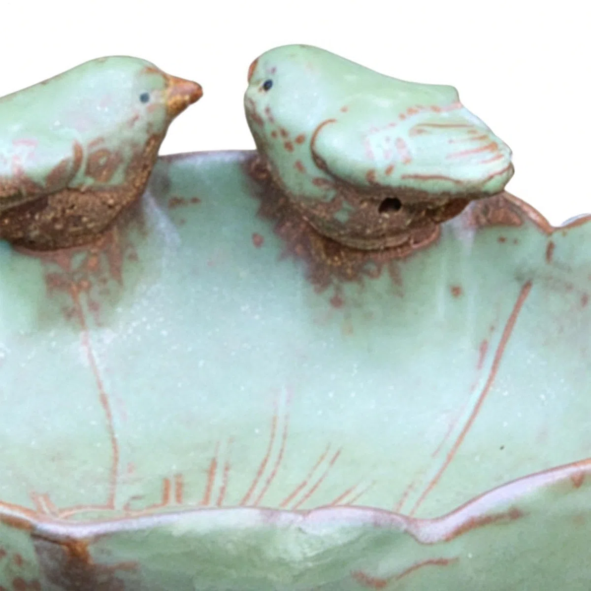 Ceramiczna kąpiel dla ptaków Duża, Nieprzeciekająca, Dekoracyjna | Ceramiczna Łaźnia dla Ptaków Donica Zewnętrzna Do ogrodu, na podwórko, taras, balkon, parapet, patio