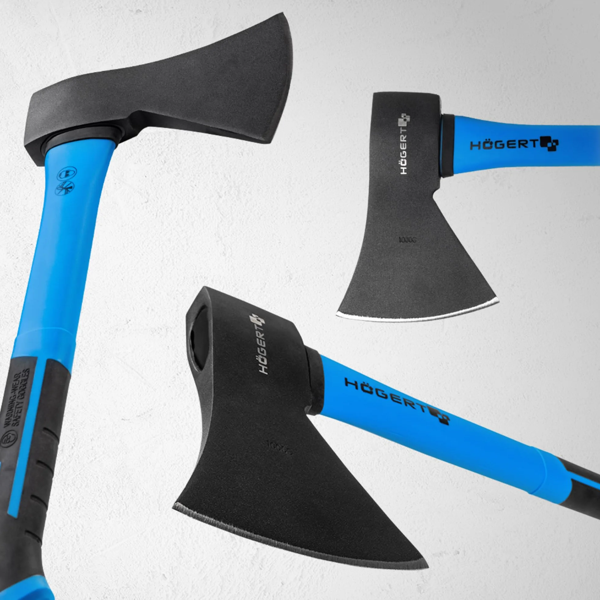 HÖGERT TECHNIK Siekiery 800 g z trzonkiem z włókna szklanego – uniwersalna siekiera do rozłupywania i siekania, ergonomiczny, antypoślizgowy uchwyt, hartowane ostrze siekiery 47-55 HRC, trzonek z