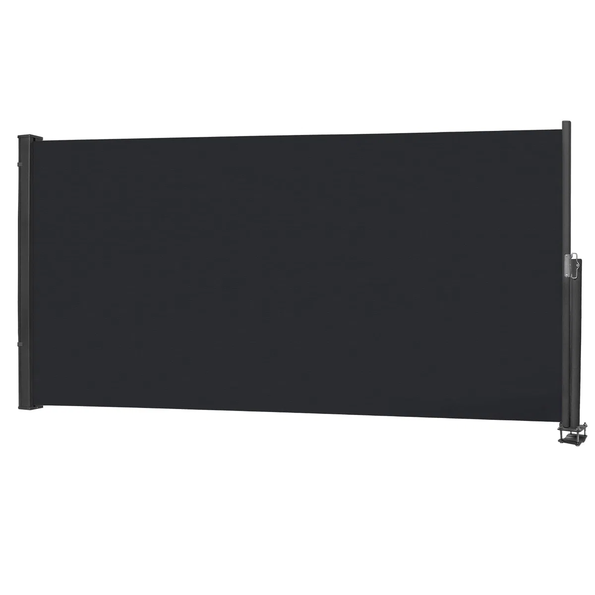UISERBT Markiza boczna, wysuwana, 100 x 300 cm, antracytowa, osłona prywatności, ochrona przed słońcem, wiatrem, na balkon, taras, kemping
