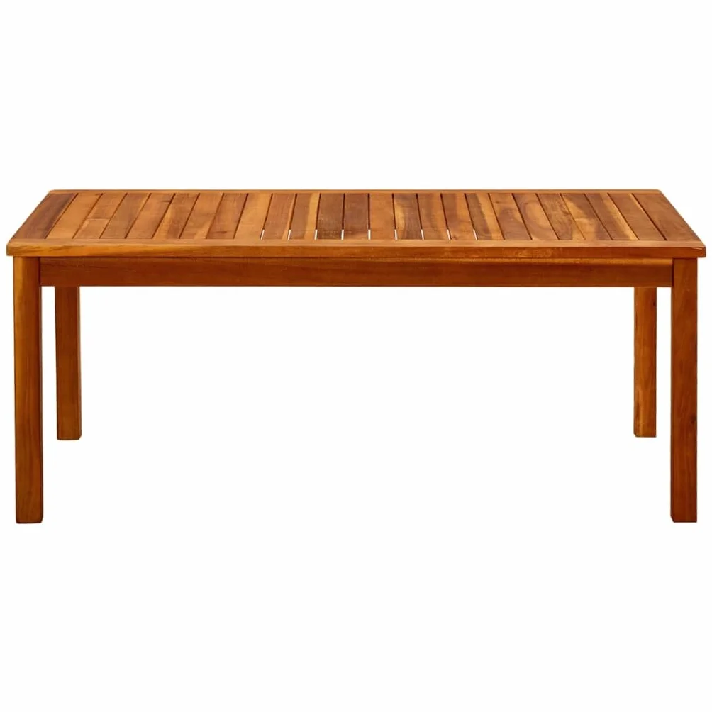 vidaXL Ogrodowy stolik kawowy 110x60x45 cm lite drewno akacjowe