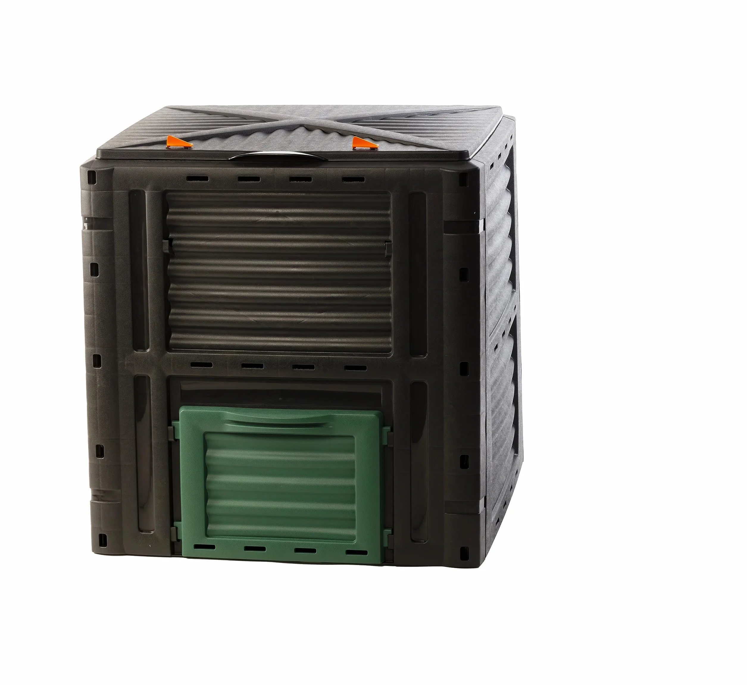 2friends Kompostownik premium – szybki kompostownik 450 l, stabilne tworzywo sztuczne, pokrywa z klapką, wys. 81 x szer. 80 x gł. 80 cm, termokompostownik do ogrodu/odpadów kuchennych, 100%