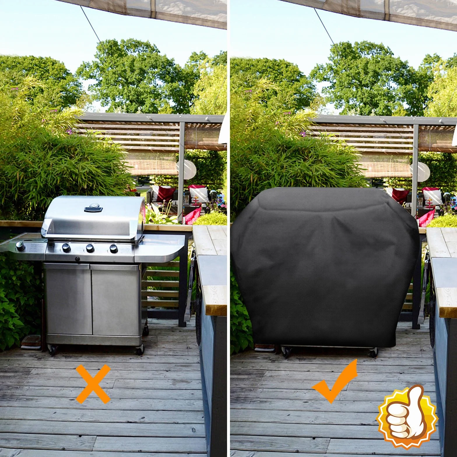 Pokrowiec na grill gazowy do Enders Chicago 3/Chicago 3R Turbo/Brooklyn Next 3, wodoszczelna, odporna na warunki atmosferyczne, osłona grilla 500D Oxford, akcesoria TH-4