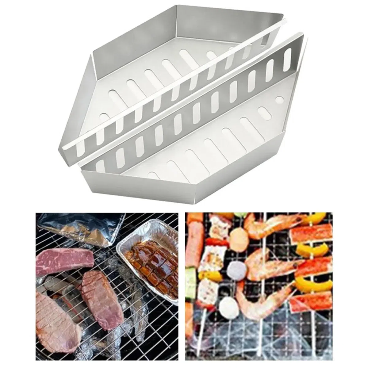 Wytrzymałe uchwyty na brykiet na grill, kemping i piknik, przenośny uchwyt na węgiel drzewny do grillowania na świeżym powietrzu