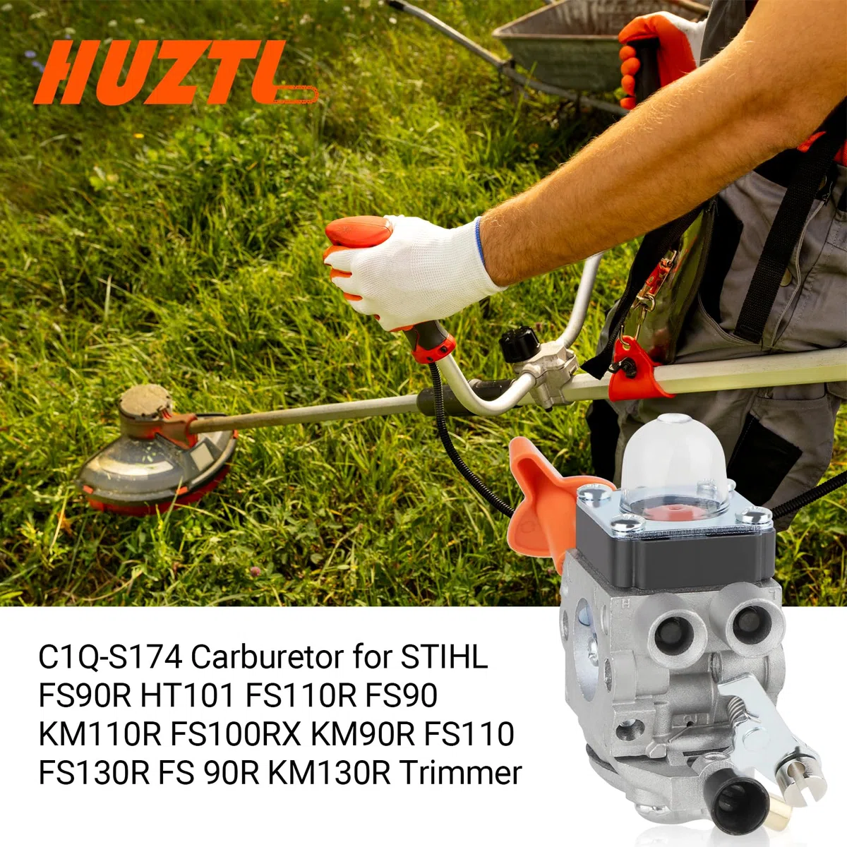 HUZTL Zestaw 11 narzędzi do regulacji gaźnika z zestawem do czyszczenia szczotki gaźnika do Poulan Husqvarna Ryobi, trymer, zjadacz chwastów, wspólny 2-cyklowy gaźnik, narzędzie do regulacji małego