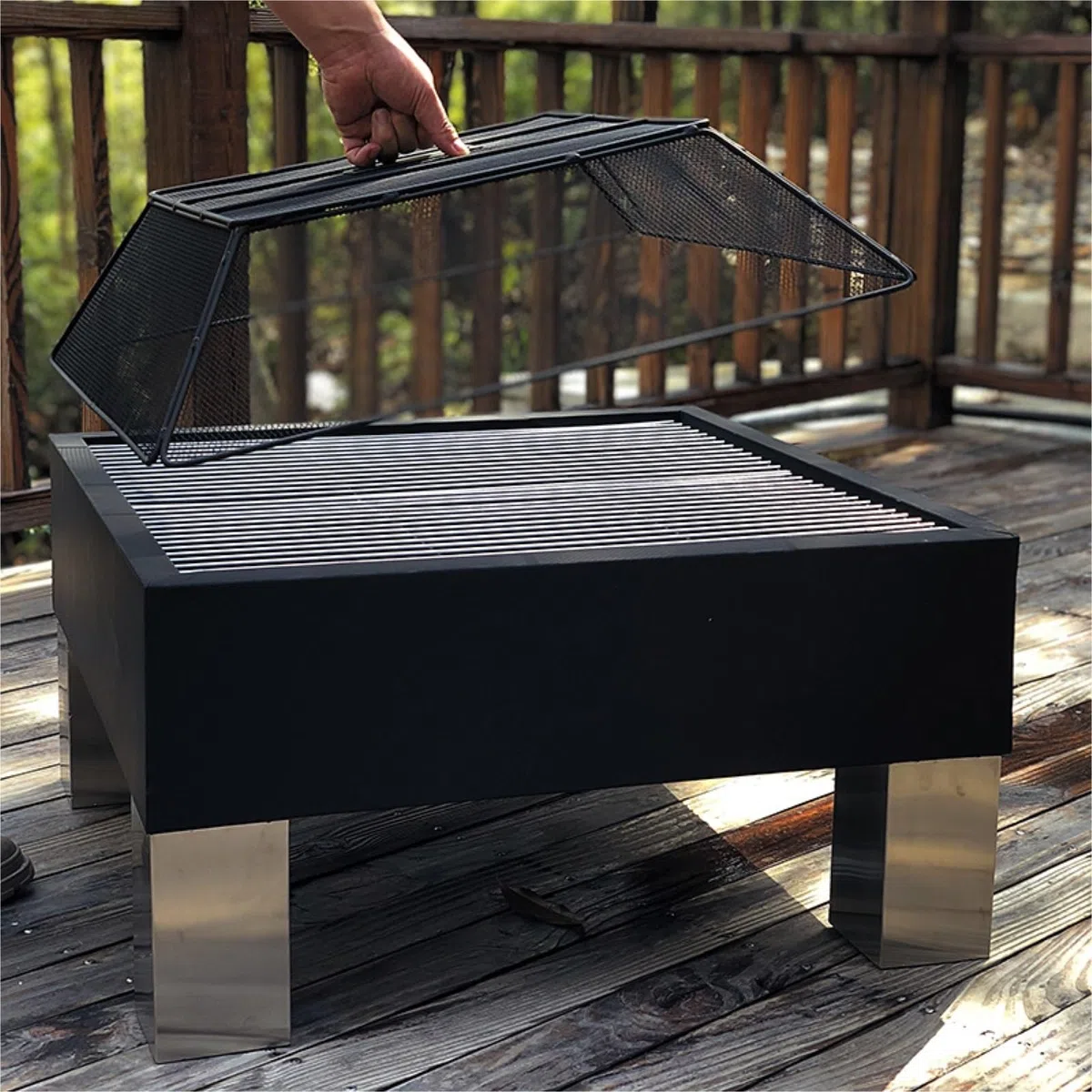 Grill Outdoorowy Podwórkowy piec do grillowania Domowy dziedziniec Ognisko Piec do grillowania Na zewnątrz Ogród Piec do grillowania Na zewnątrz duży stojak na grilla Akcesoria Kempingowe