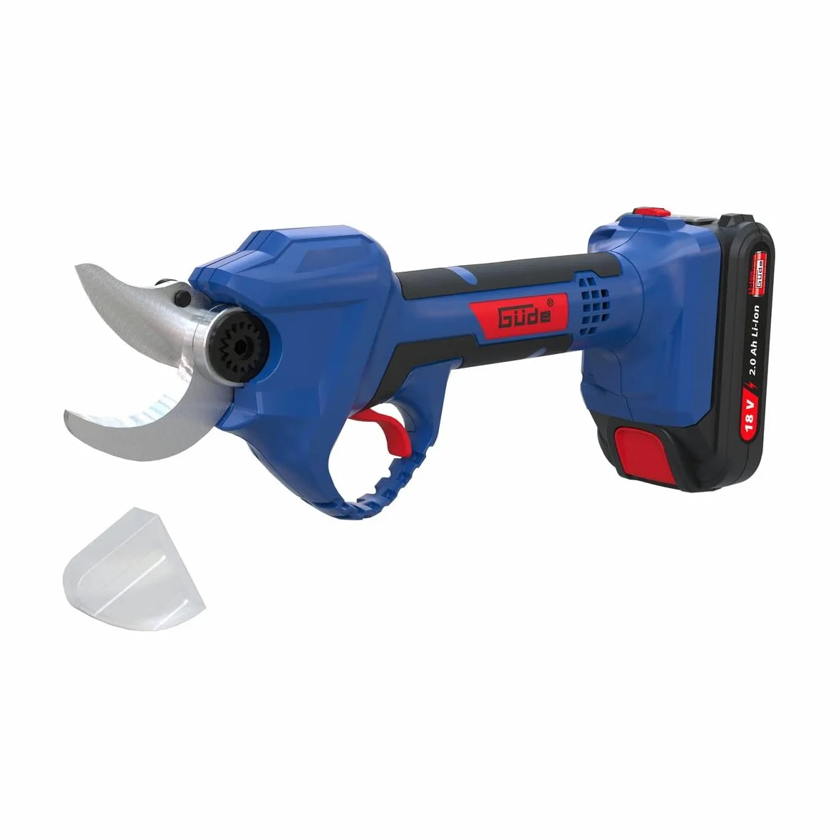 Güde Akumulatorowe nożyce do gałęzi ASC 18-201-05 K (Easy-Energy-Exchange Brushless Series, litowo-jonowy, 18 V, do 30 mm grubości gałęzi, wysokiej jakości ostrza obejściowe, wyłącznik bezpieczeństwa,