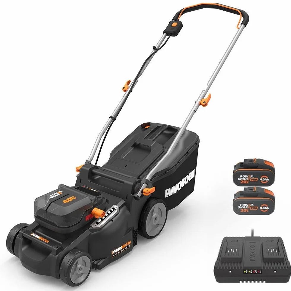 Worx Nitro Kosiarka, Czarny/Pomarańczowy, 40 l