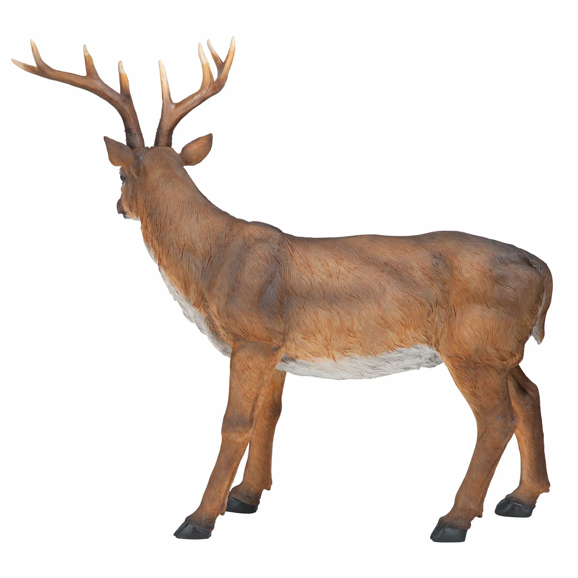 Design Toscano JQ7105 Big Rack Buck Deer Garden Decoy Animal Statue, 71 cm, żywica poliestrowa, pełny kolor