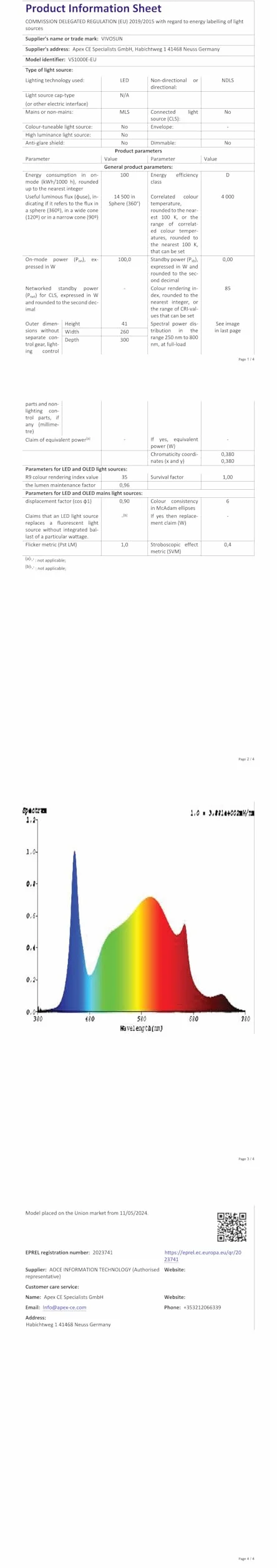 VIVOSUN 2-pak VS1000E LED lampa do uprawy roślin, 2 x 2 m, lampa LED z diodami Samsung i pełne spektrum słońca, do roślin domowych, sadzonek, warzyw i kwiatów, 2 szt