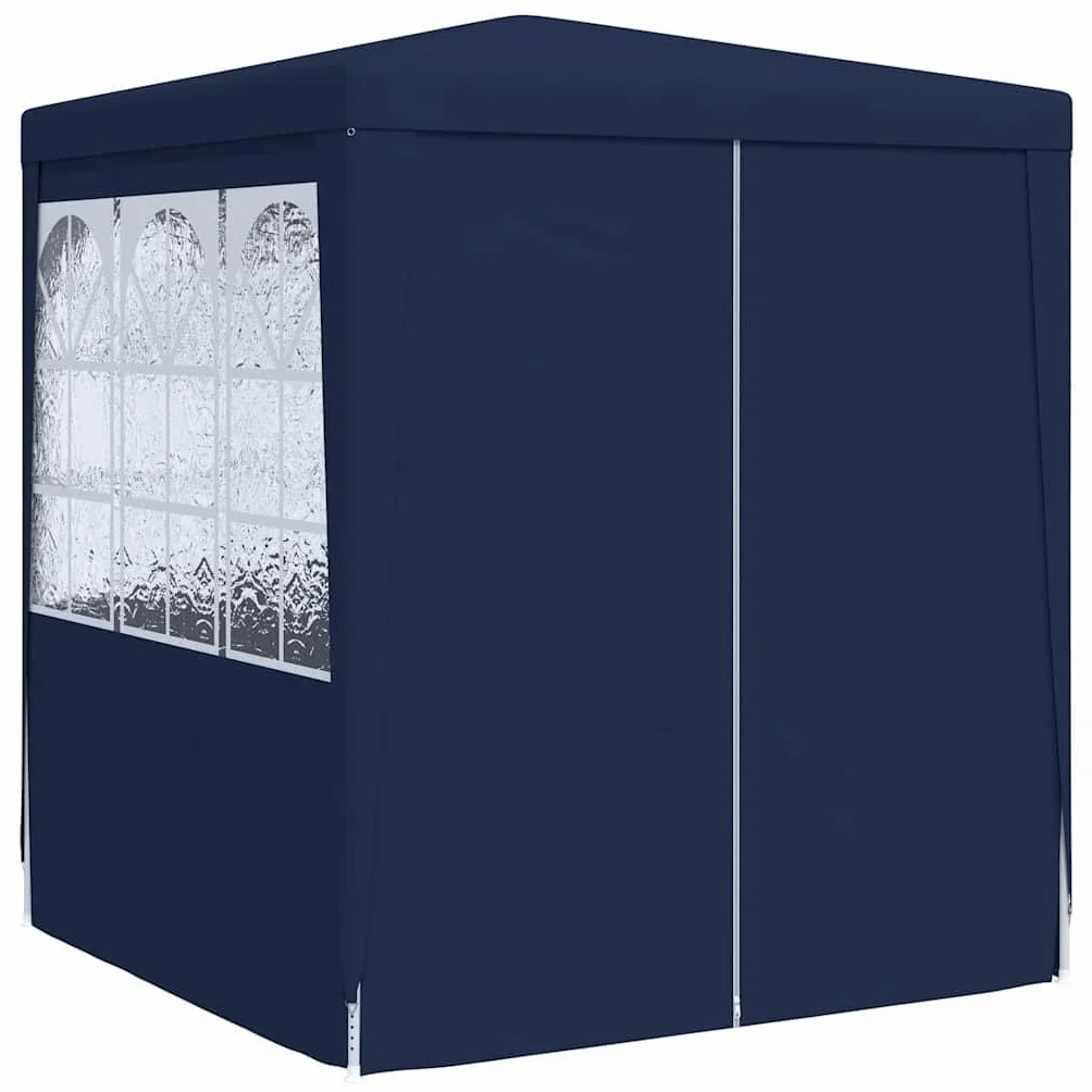 Namiot imprezowy ze ściankami, 2x2 m, niebieski, 90 g/m²