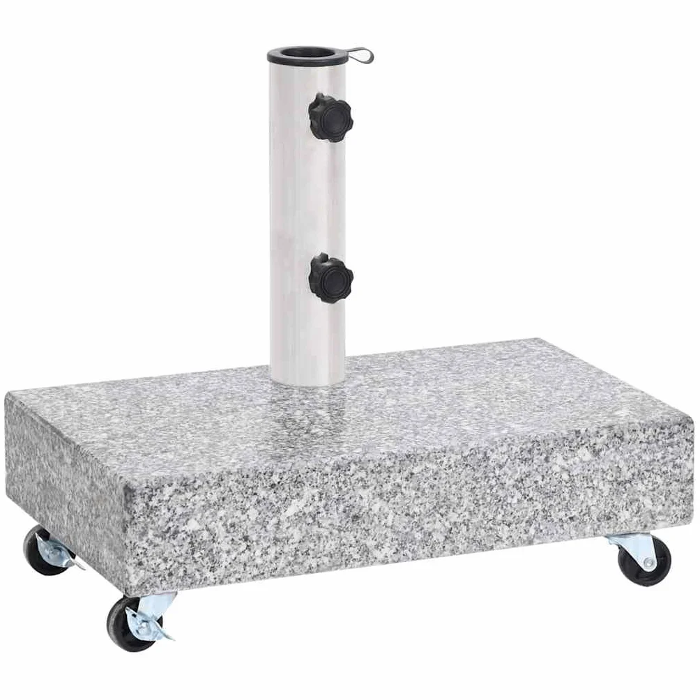 vidaXL Stojak pod parasol granitowy jasnoszary 45x25x8,3 cm