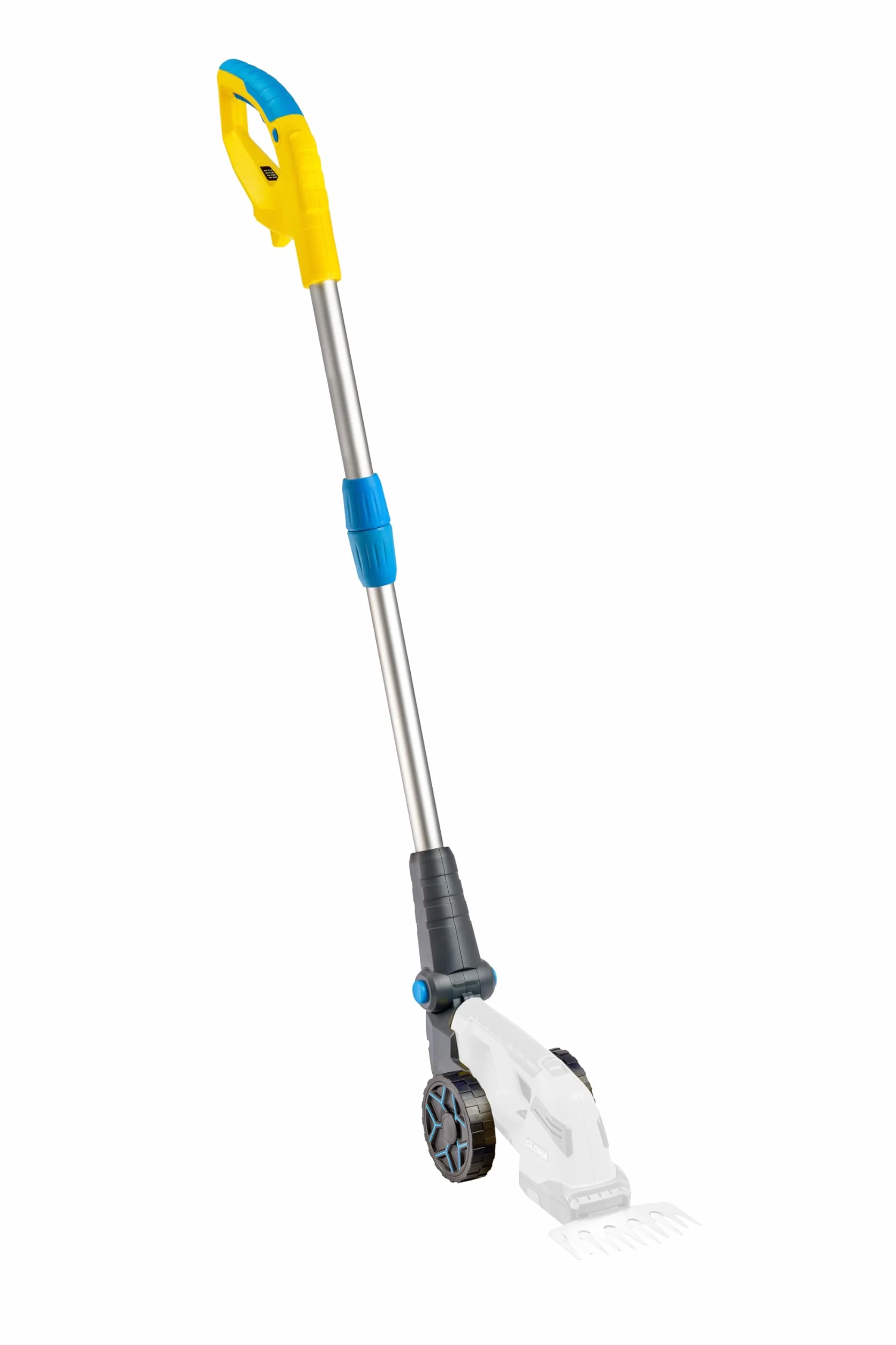 GLORIA FineCut 18 V compact Drive&Cut | przedłużenie uchwytu do nożyc do trawy i krzewów Gloria | ergonomiczny miękki uchwyt | chroni plecy | regulowany kąt roboczy | płynnie pracujące koła