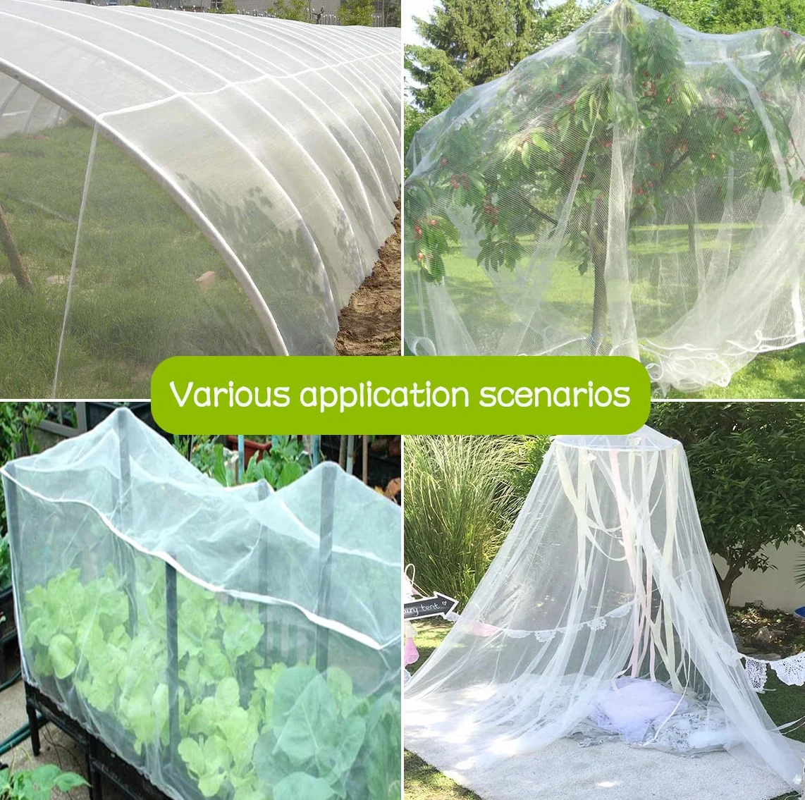 Siatka przeciw owadom, ochrona roślin 3 x 6 m, owady, zapobieganie szkodnikom roślinom, do owoców, warzyw i stawów, przędzy siatkowej DIY Surowiec