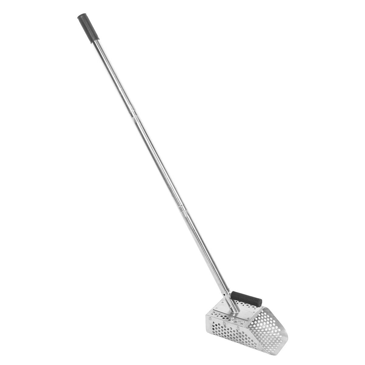 Łopata do piasku do wykrywania metali z prętem przedłużającym 42,5 cala, akcesoria do wykrywaczy metali, łopata do przesiewania piasku ze stali nierdzewnej, do pcheł plażowych - szybka do
