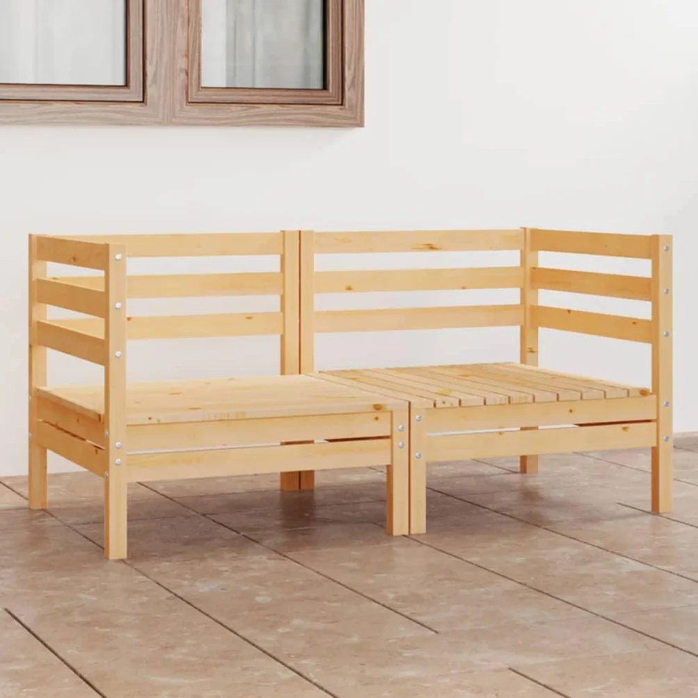 vidaXL 2-osobowa sofa ogrodowa, lite drewno sosnowe