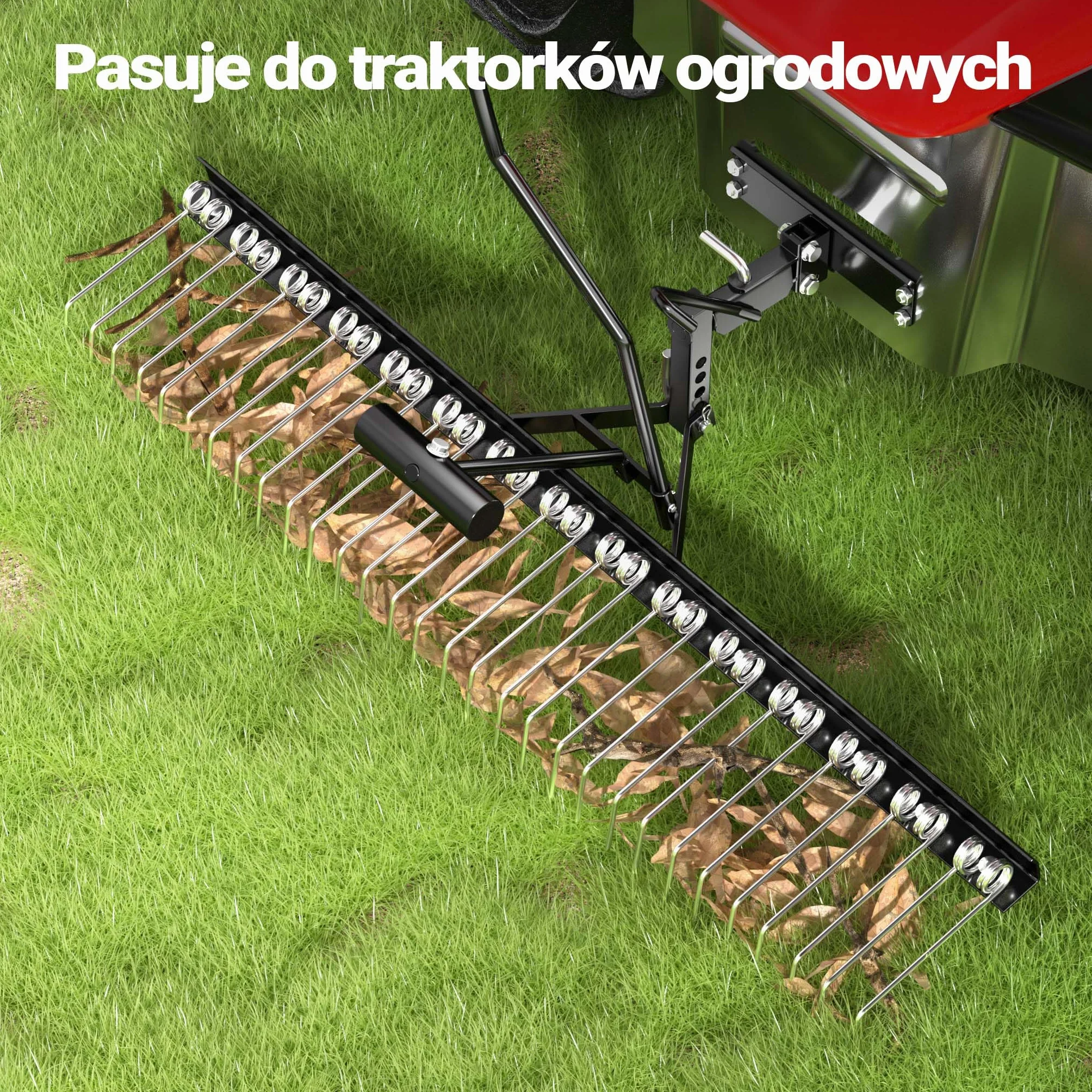 Wertykulator brony grabie do traktora ogrodowego i kosiarki ATV 120cm szerokości roboczej
