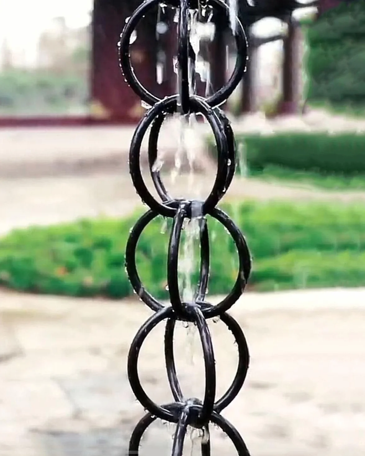 Rain Chain Ozdobne Łańcuchy Deszczowe Wodospad, Metalowy Łańcuszek do Łapacza Deszczu, Rynny Rynny Spustowe Odwracacze Wody Deszczowej, Zewnętrzny Łańcuch Deszczowy do Kolektora Wody (Size : 3.6m/12f