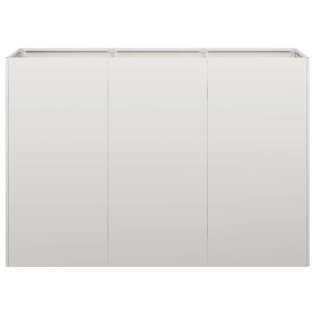 Ogrodnik ze stali nierdzewnej 120 x 40 x 80 cm | Duża pojemność, otwarte dno, drenaż, wsporniki wewnętrzne, do roślin warzywnych kwiatów na zewnątrz