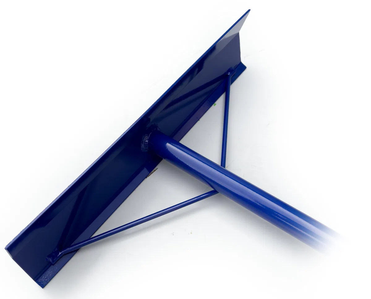 Aluminiowy rozrzutnik do betonu 51 x 10 cm z uchwytem 153 cm, lekki jednoczęściowy, ze wzmocnieniem
