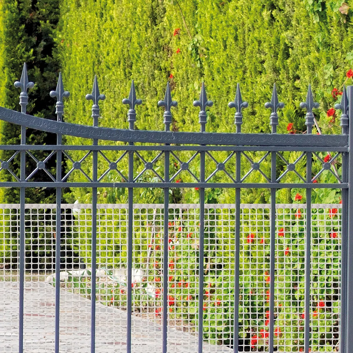 TENAX Quadra 10 Biała siatka plastikowa 1,00x3 m, wielofunkcyjna siatka ochronna na balkony, tarasy, bramy i ogrodzenia