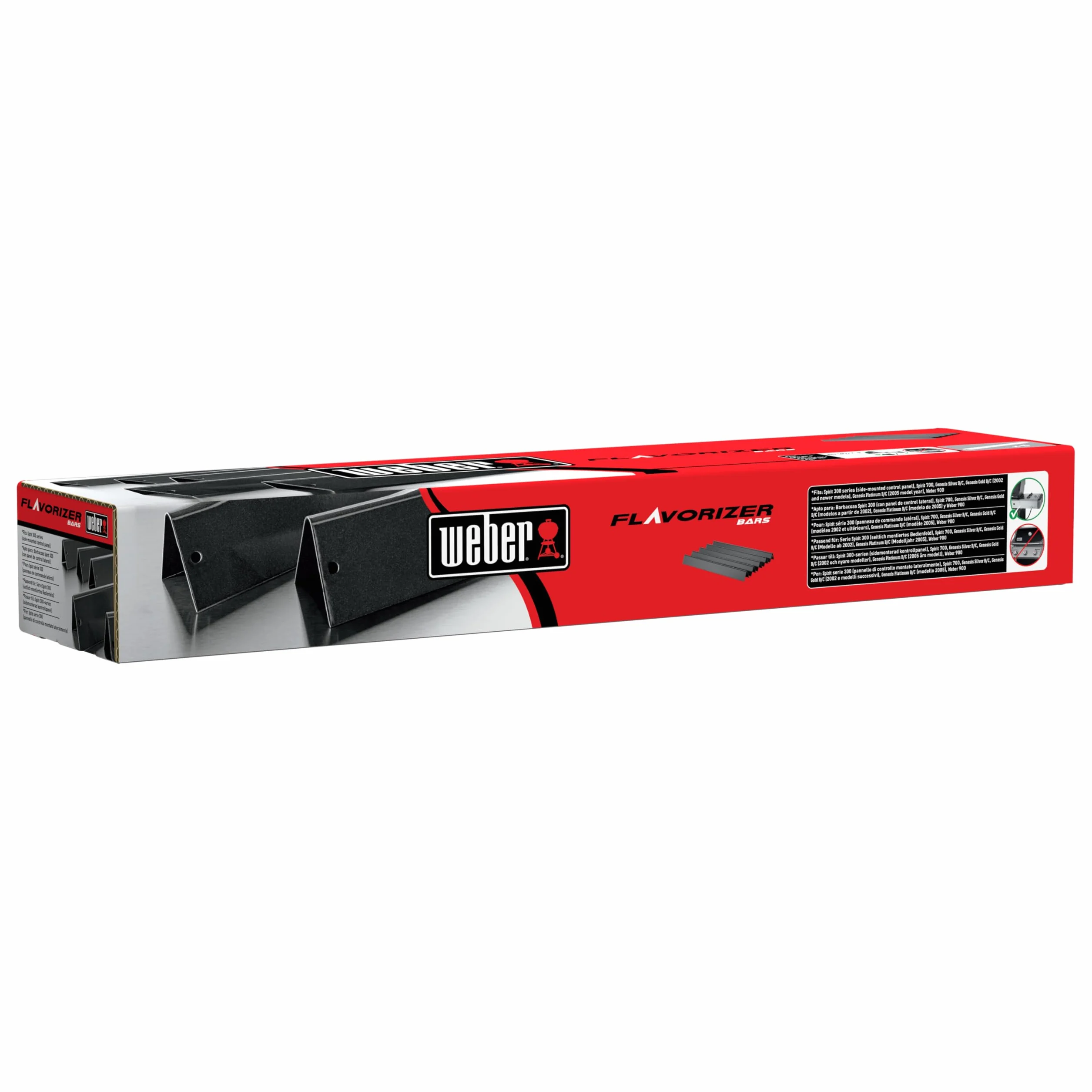 Weber Listwy Flavorizer Weber, Szyny Aromatyzujące Emaliowane, Pasują do Modeli Spirit 300 do 2012 Roku (Zestaw 5 Szt.)