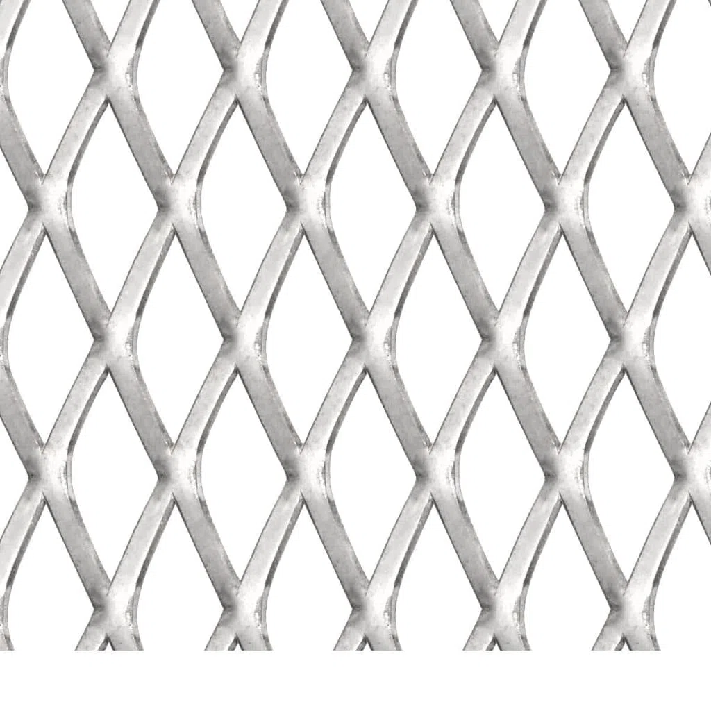 Mata siatkowa z metalu rozciąganego ze stali nierdzewnej, 100 x 85 cm, 30 x 17 mm, wielkość oczek 2,5 mm, grubość drutu 2,5 mm, pole ogrodzenia, ochrona przed wzrokiem, ogrodzenie ogrodowe