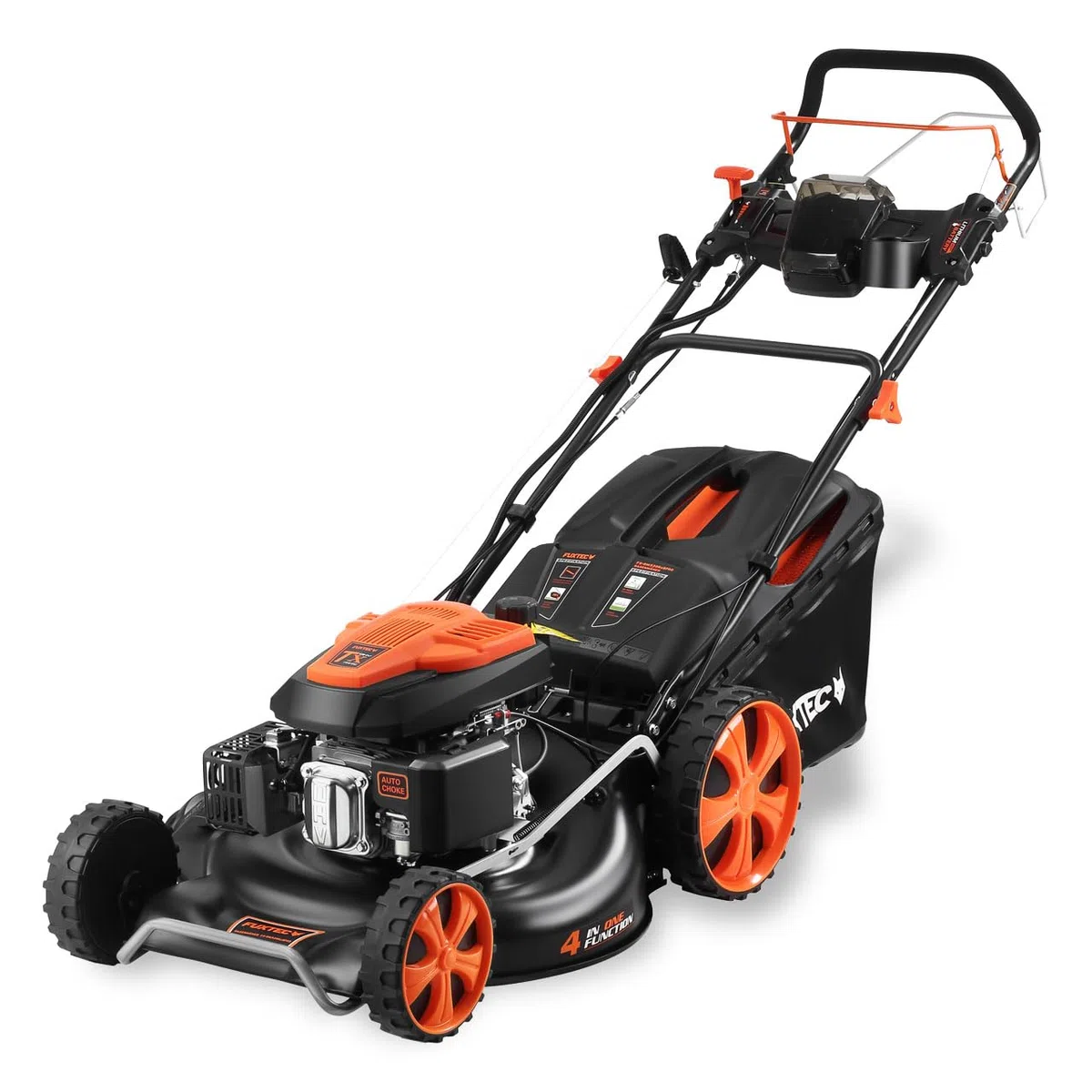 FUXTEC kosiarka benzynowa 53cm, 196ccm, 3,9kW, 42kg, FX-RM5396eS-PRO | Napęd regulowany • rozruch elektryczny • wyrzut boczny • funkcja mulczowania • wysokość koszenia 25 do 75 mm • kosz 70 L