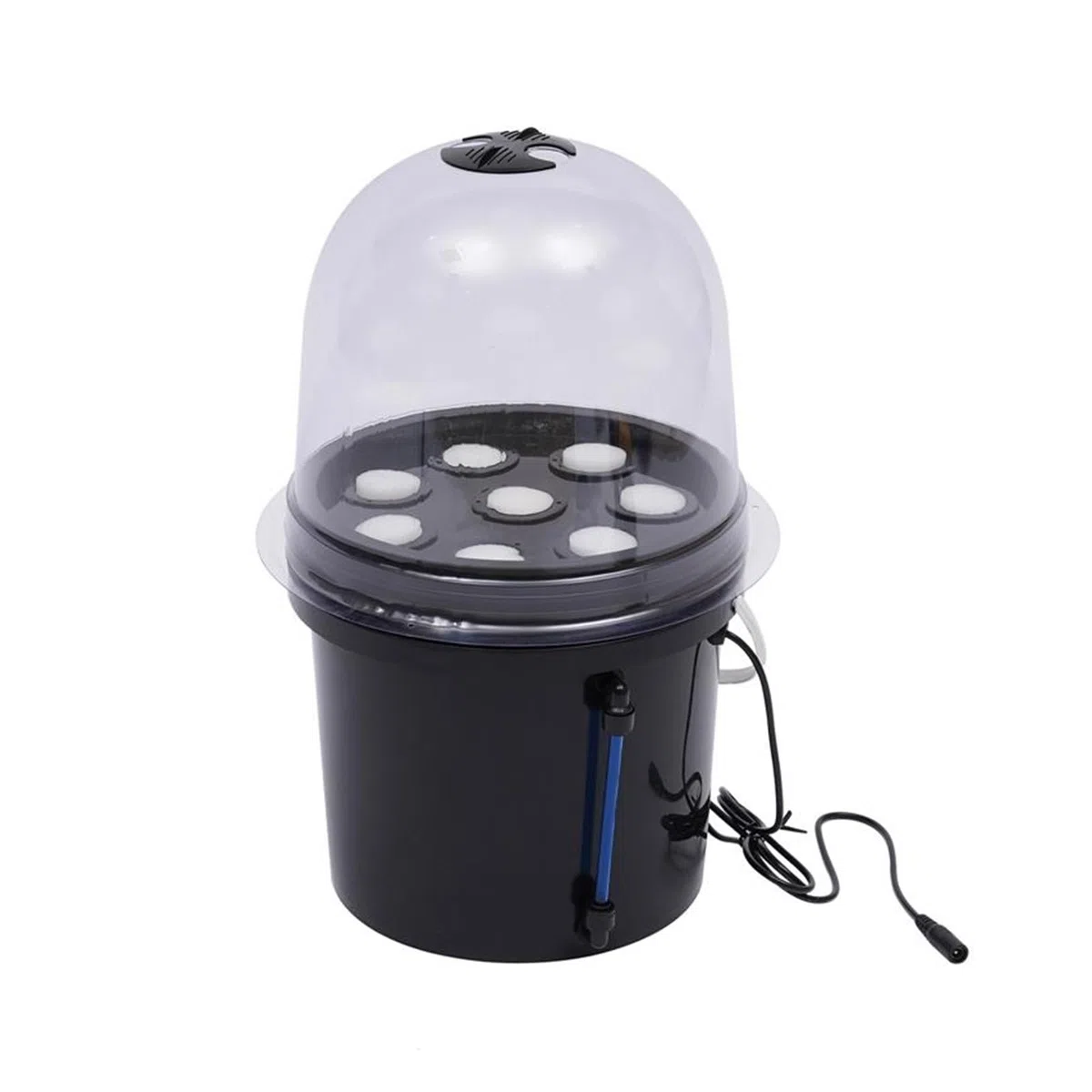 Czarny 8-otworowy 5L Mist Cultivating Box Wysokoprodukcyjny system hydroponiczny do sadzonek i klonowania Warzywa i owoce